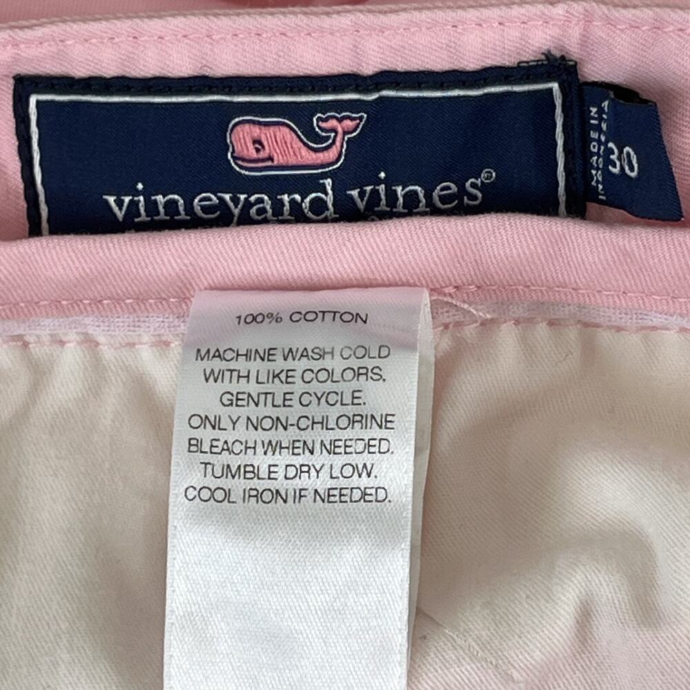 Vineyard Vines Men's Size 30 Club Short 9” Chino Cotton Twill Pink Golf Preppy - Picture 9 of 11